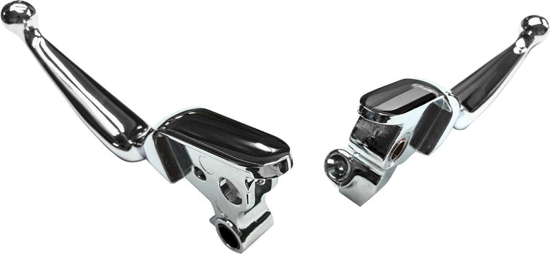 Harddrive 053814 Smooth Lever SET Chrome FLT W Cable Clutch For Harley Touring 2008-2013