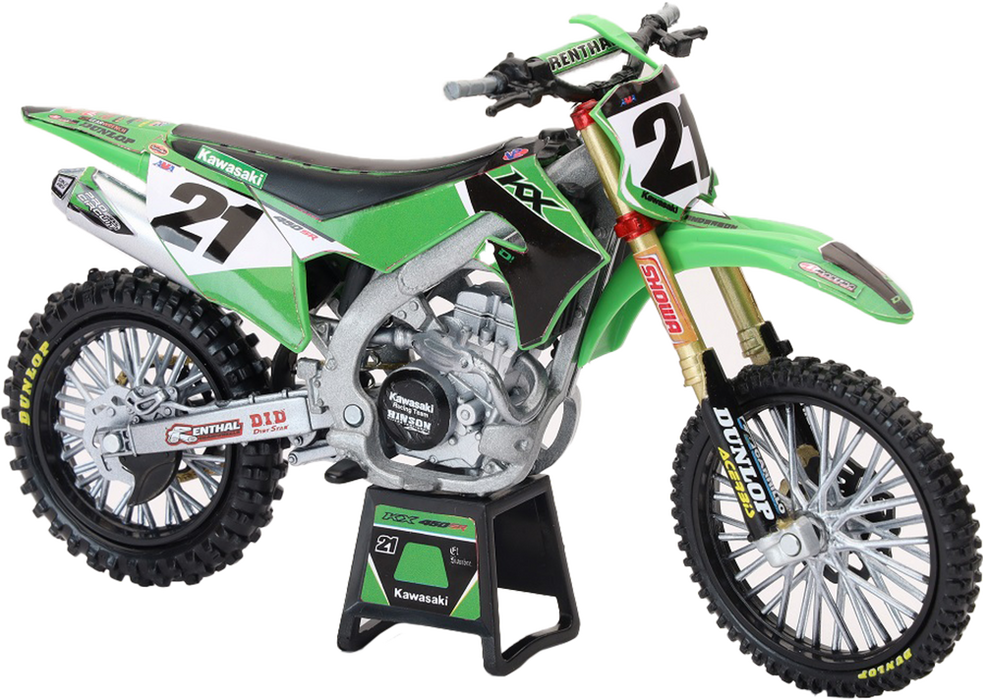 New Ray Toys 959-0171 58413 1:12 SCALE KAWASAKI FACTORY TEAM KX450F JASON ANDERSON #21