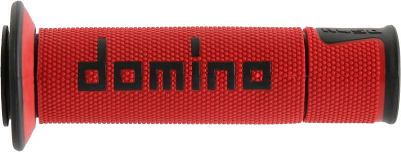 Domino Racing 58-2280 A45041C4042B7-0 A450 ROAD RACING GRIPS RED/BLACK PAIR