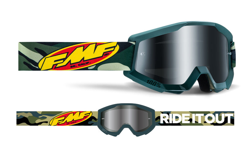 Fmf Vision 78-3531 F-50051-00001 POWERCORE GOGGLE ASSAULT CAMO MIRROR SILVER LENS