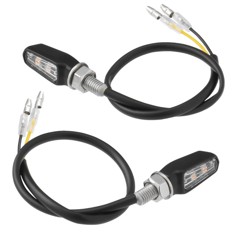Zeta 634-0119 ZR46-0119 701 LED TURN SIGNALS BLACK W/CLEAR LENS PR