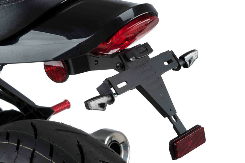Puig Hi-Tech Parts Fender Eliminator Kit Black - 9597N Kawasaki 900 2018-2023