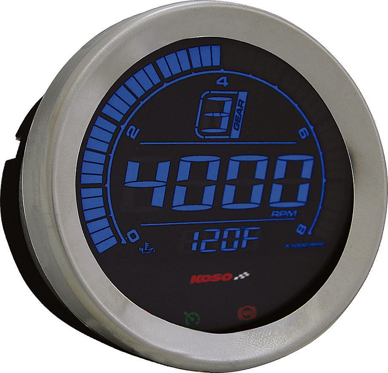Koso North America Digital Gauge Cluster Silver Bezel Flht AND Fltr - BA050901 For Harley Touring 2004-2013