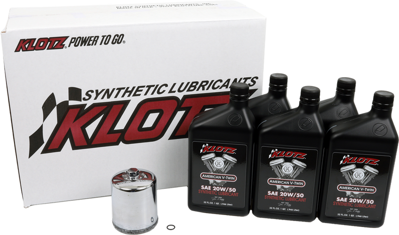 Klotz Oil Basic Harley Davidson 5QT Synthetic OIL Change Kit - KH-111 For Harley Sportster 1986-2022