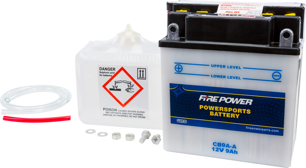 Fire Power 490-2164 CB9A-A BATTERY W/ACID CB9A-A 12V HEAVY DUTY