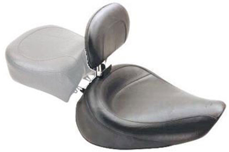 Mustang Motorcycle 79348 Mustang 91-05 Harley Dyna Wide Touring Solo Seat W/driver Backrest - Black - Photo - Primary
