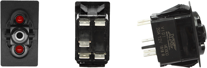 Xtc Power Products Dash Switch Body Single ACC RED - SW11-RR000000