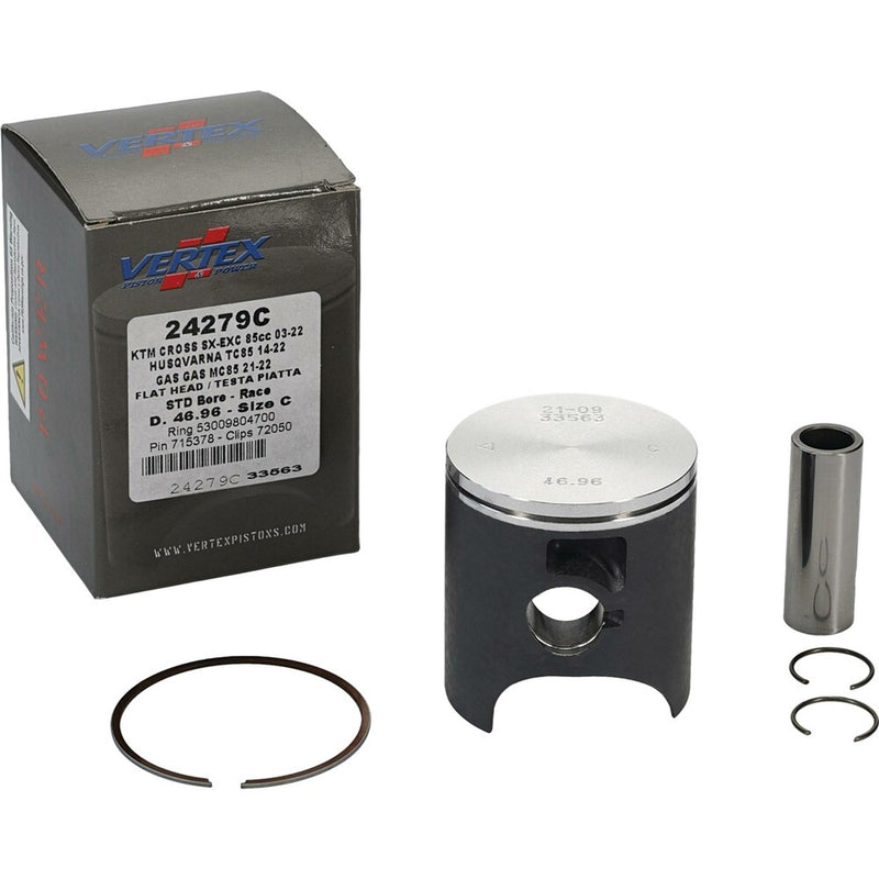 Vertex Piston Kit Cast Race 46.96/Standard GAS - 24279C For KTM SX 85 2009-2024 | Husqvarna 17/14 2014-2024