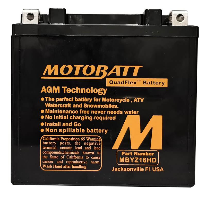 Motobatt 491-1004 MBYZ16HD BATTERY MBYZ16HD SEALED FACTORY ACTIVATED