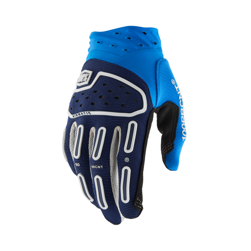 100% 610-6536M 10041-00017 AIRMATIC 2 GLOVES BLUE MD