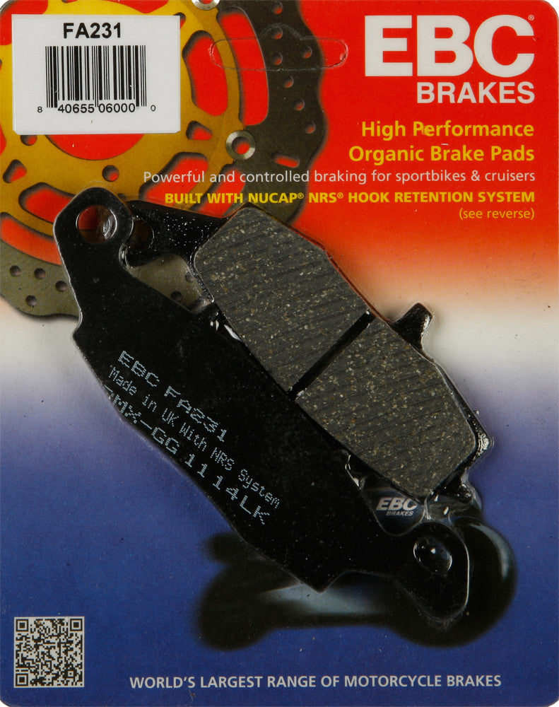 EBC Brake Pads - FA231 For Suzuki Motorcycles 1996-2020 | Kawasaki Motorcycles 1999-2016 | Triumph Tiger 900 / Trident 1995-1998