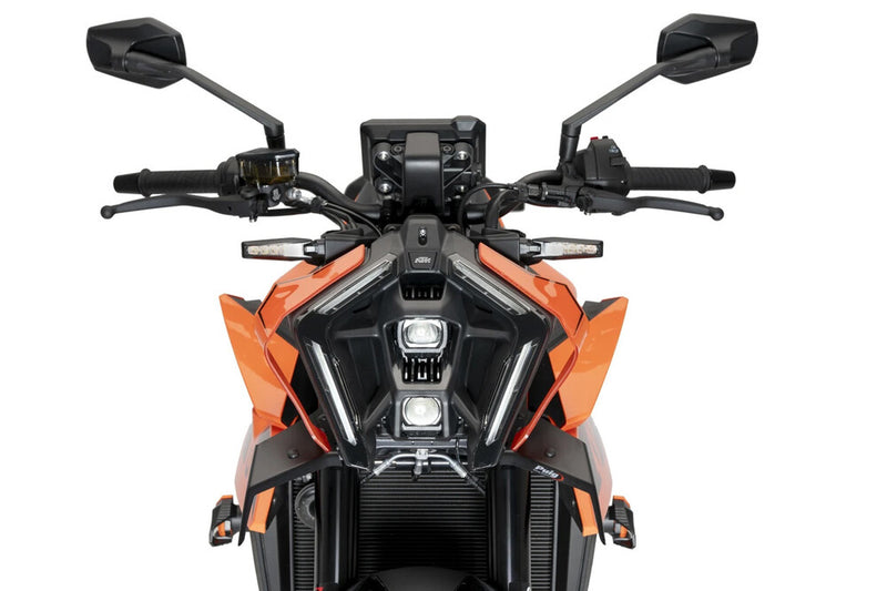 Puig Hi-Tech Parts Downforce Front Spoiler Matt Black - 22178J For KTM 990 Super Duke / 1390 Super Duke 2005-2011 | Kawasaki 900 2017-2022