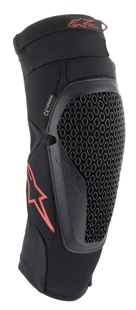 Alpinestars Bionic Flex Knee Protector Black RED SM MD - 6505121-13-S/M