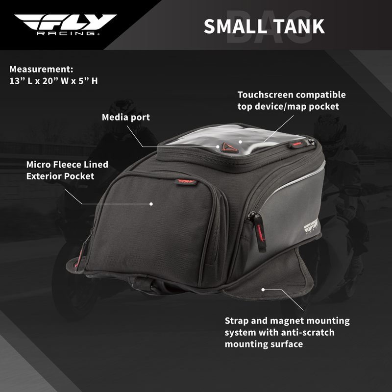Fly Racing 479-10300 #6245 479-10~300 SMALL TANK BAG BLACK