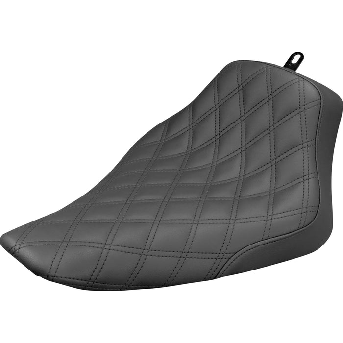 SADDLEMEN 0802-0931 812-26-002LS Renegade Lattice Stitch Solo Seat - Lattice Stitched - Black - FLS '12-'17