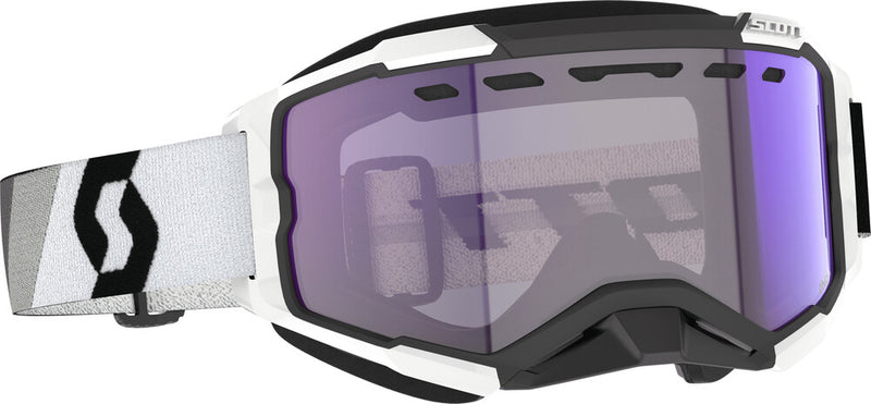 Scott Fury Snowcross LS Goggle Prem Black WHT Blue Chrome - 278604-7702307