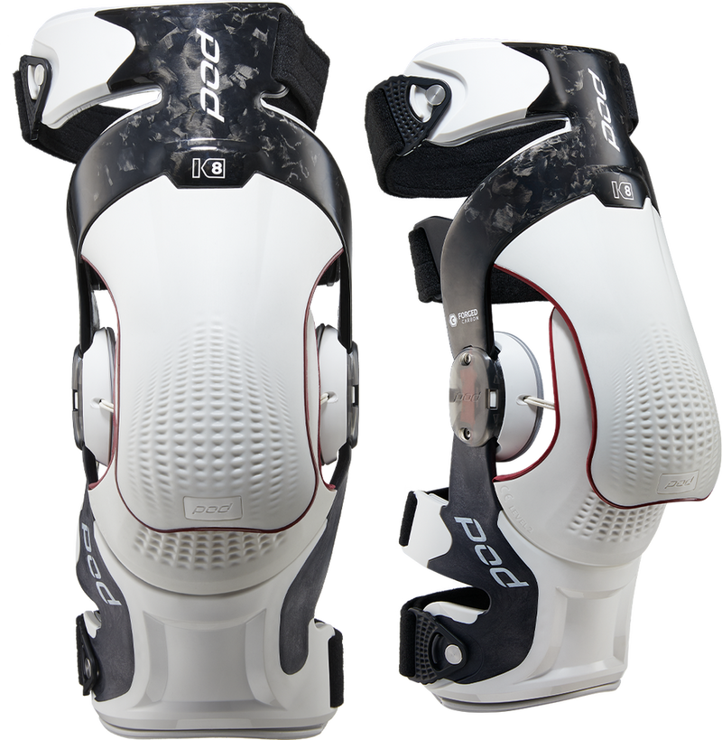 Pod 664-0491L K830-CLT-PR-LG K8 3.0 KNEE BRACE CARBON (PR) CARBON/WHITE LG