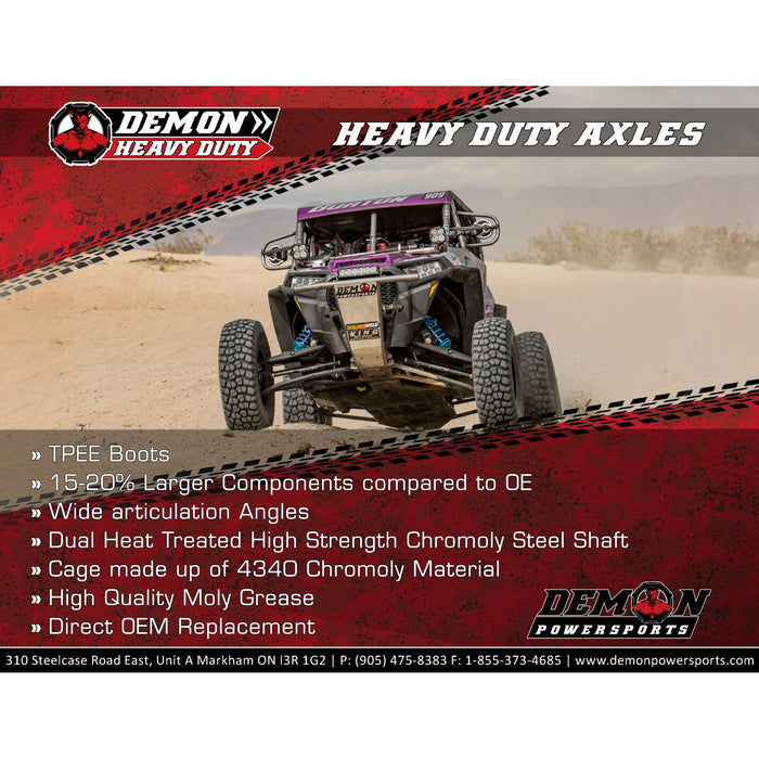 DEMON 0214-1274 PAXL-14018HD Complete Heavy-Duty Axle — Front Right Axle - Complete - Heavy-Duty - Front Right - CF Moto