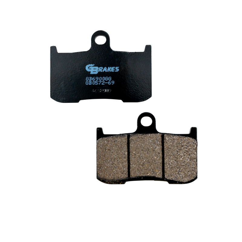 Gbrakes Brake Pads Semi Metallic - GB0572-69 For Victory Motorcycles 2008-2015 | Indian 2014-2021 | Triumph Speed / Daytona / Tiger / Street 2005-2013