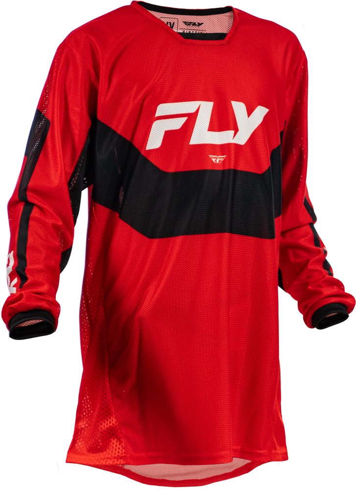 Fly Racing 380-332YL 380-332YL YTH KINETIC MESH JERSEY RED/BLACK/WHITE YL