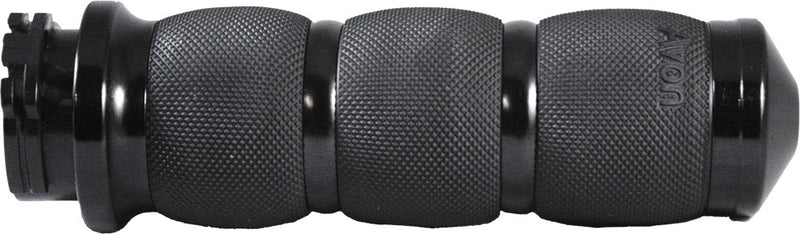 Avon Air Cushioned Grips Heated Black - AIR-90-ANO-HT For Harley Motorcycles 1984-2018