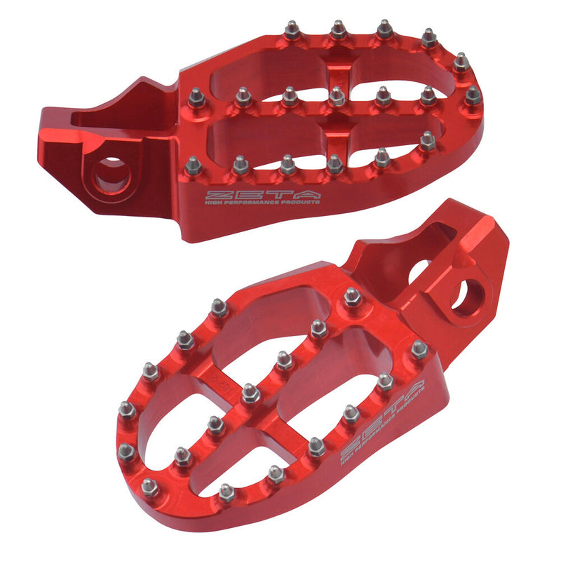 Drc Aluminum Footpegs GAS RED - ZE93-1822 KTM Dirt Bikes 2017-2023