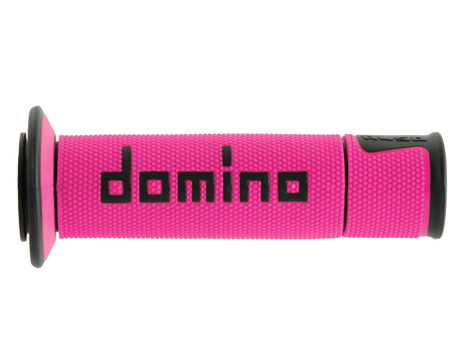 Domino Racing 58-2309 A45041C4043B7-0 A450 ROAD RACING GRIPS FUCHSIA/BLACK PAIR