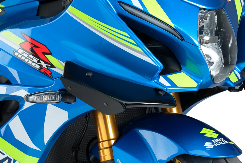 Puig Hi-Tech Parts Sport Side Spoilers Black - 9738N Suzuki 1000R 2017-2025