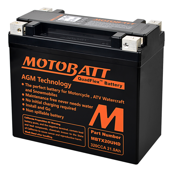 Motobatt 491-1001 MBTX20U(HD) BATTERY MBTX20U(HD) SEALED FACTORY ACTIVATED