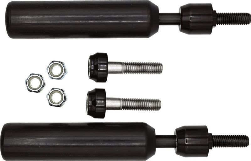 Santoro Fabworx SF50001 Shock Mount Sliders Black Dyna For Harley Motorcycles 2009-2017