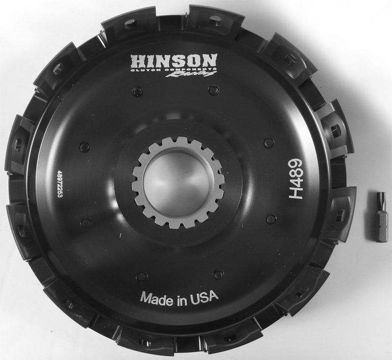 Hinson Racing Billet Clutch Basket Honda CRF450R W Kickstarter Gear - H489 Honda CR250R / CRF450R 1992-2012