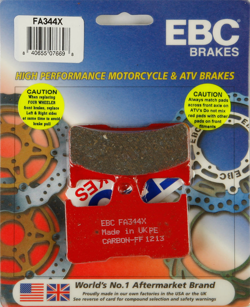 Ebc Brake Pads - FA344X For Yamaha 660 Grizzly 4x4 / 400 Kodiak 4x4 2002-2008 | Bennche Gray 2015-2016
