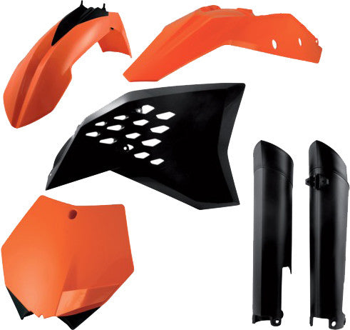 Acerbis Plastic Kit Orange - 2198070354 KTM Dirt Bikes 2007-2010