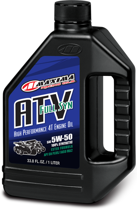 Maxima Racing Oil 78-98900 30-86901 ATV 4T FULL SYN ENGINE OIL 5W50 1LTR 12/CASE