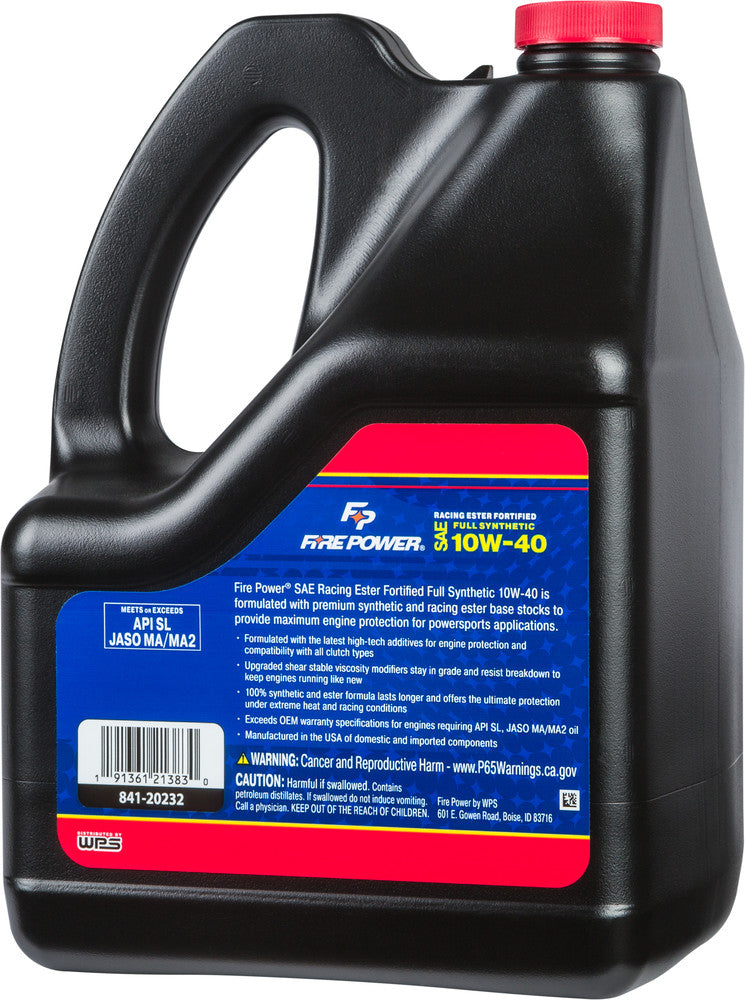 Fire Power 841-20232 196985 SYNTHETIC OIL W/ ESTER 4T 10W40 1GAL 4/CASE