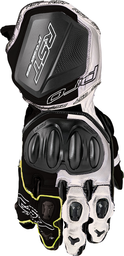 Rst 556-3715609 103715WHI-09 PRO SERIES GP D3O GLOVES BLACK/WHITE LEATHER MD