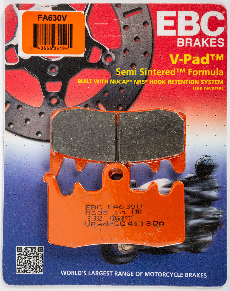 Ebc Brake Pads Semi-Sintered V Series - FA630V Triumph Tiger Explorer 2016-2017