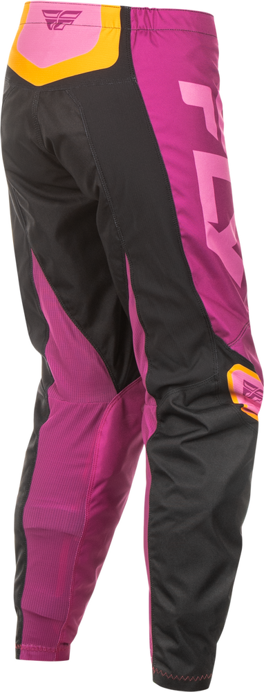 Fly Racing C378-83203 C378-83203 WOMEN'S F-16 PANTS CA/NY BLACK/MAUVE/YELLOW SZ 03/04
