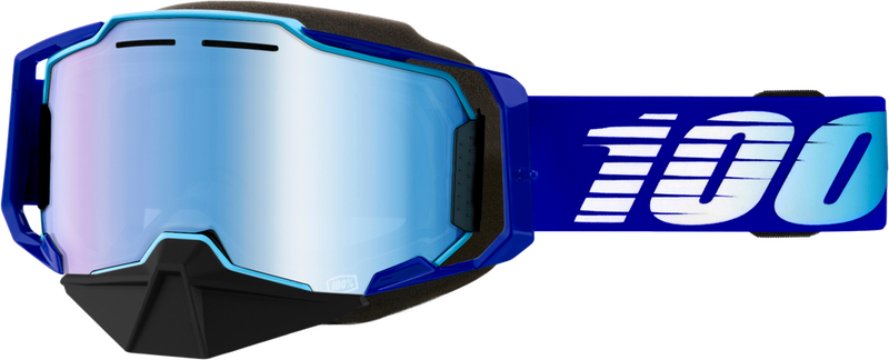 100% 610-5425 50008-10008 ARMEGA SNOWMOBILE GOGGLE BLUE W/ BLUE MIRROR LENS