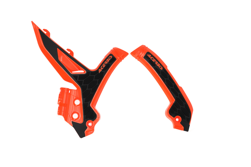 Acerbis X-Grip Frame Guard KTM Orange Black - 2975045225 KTM Dirt Bikes 2023-2024