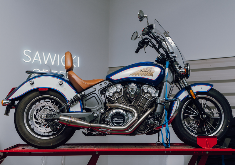 Sawicki Indian Scout Shorty Cannon Brushed SS For Indian Scout 2015-2022