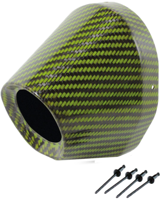 Pro Circuit 794-9035 PC4022-0009 CARBON END CAP GREEN 1 3/4" I.D.