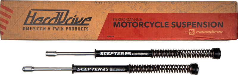 Harddrive Scepter Fork Kit 49MM Standard Weight, FLH FLT - R0900108-1 For Harley Touring 2014-2022