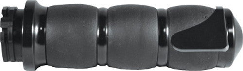 Avon Velvet Air Grips W Cable Throttle Boss Black - AIR-96-BOSS For Harley Motorcycles 1984-2018