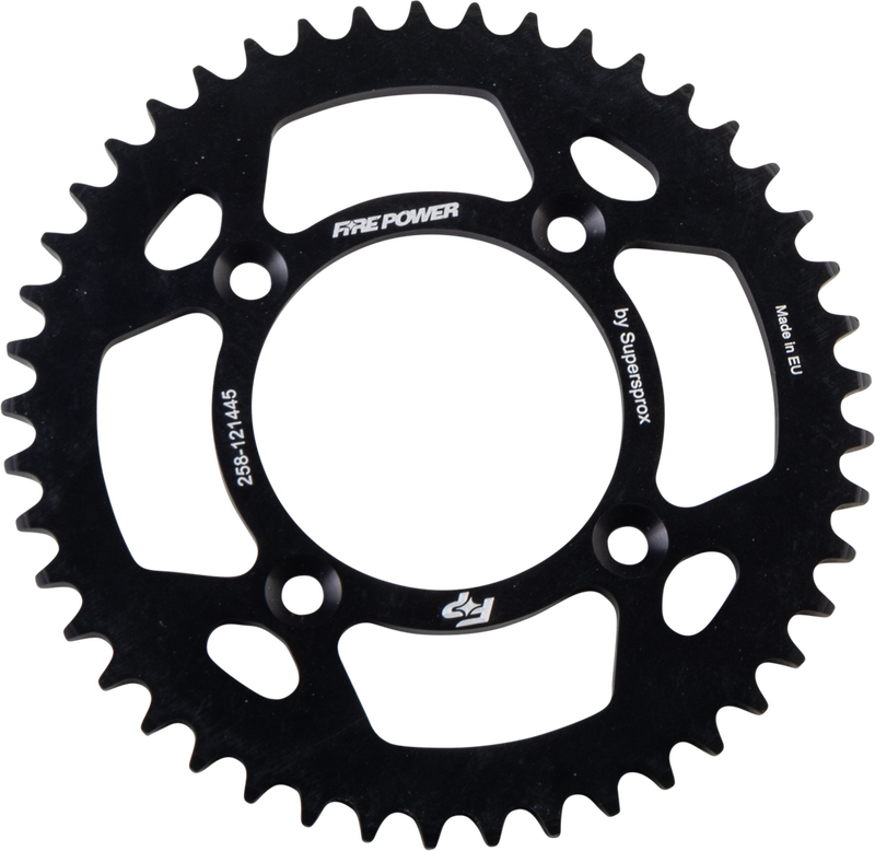Fire Power Rear Sprocket Aluminum 45T Black - FPA-1214-45-BLK Honda CR60R 1983-1984