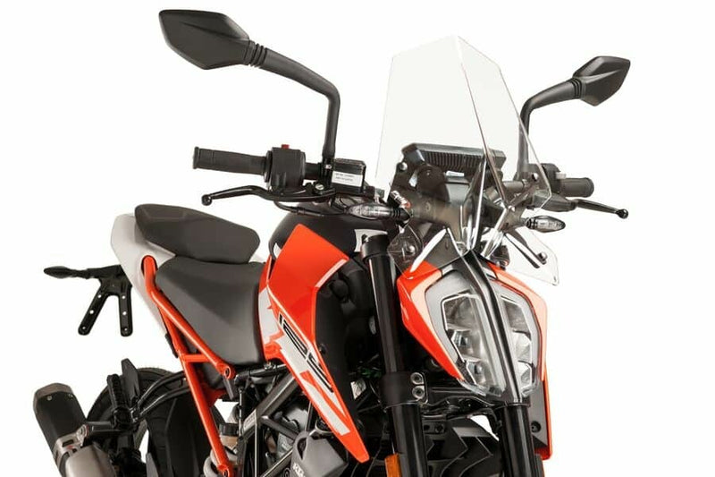 Puig Hi-Tech Parts Windscreen Racing Clear - 9514W KTM 390 Duke 2017-2023