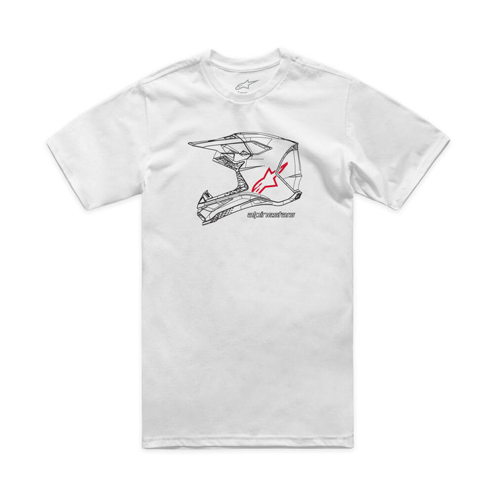 Alpinestars 482-76298X 1214-73116-20-XL MX HELMET CSF TEE WHITE XL