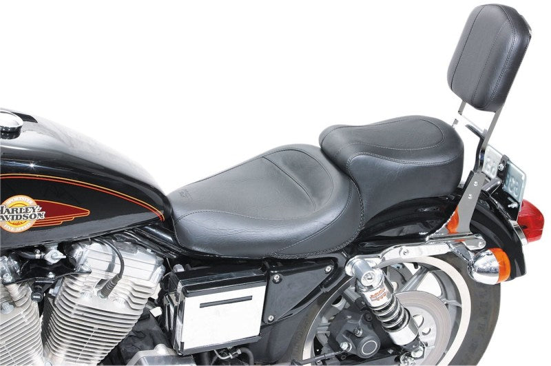 Mustang Motorcycle 75740 Mustang 82-03 Harley Sportster Standard Touring 1PC Seat - Black - User 1