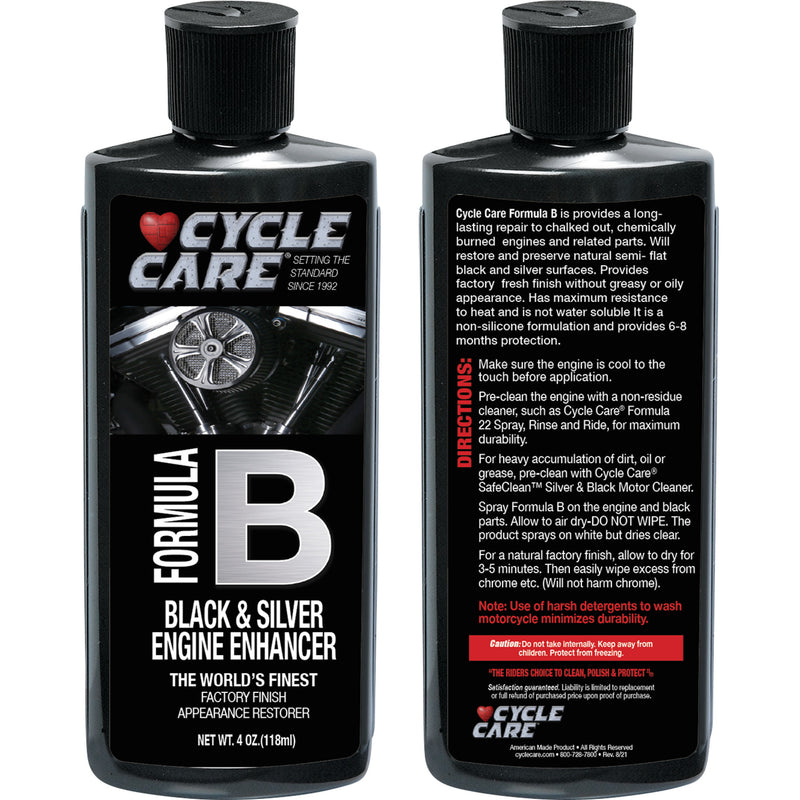 CYCLE CARE FORMULAS 3713-0080 44004 Formula B Black/Silver Engine Enhancer Formula B Engine Enhancer - 4 oz net wt.