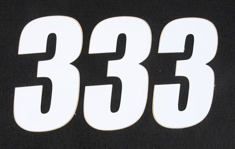 D'cor Visuals D-Cor Number 3 White 4" 3/PK - 45-14-3